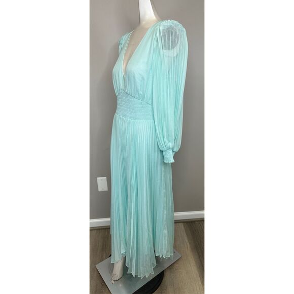 NWT ALICE + OLIVIA Sion Pleated Midi-Dress SIZE 10 $550 - Picture 5 of 10